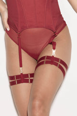 GARTERS SUZANNE CHERRY RED