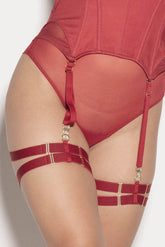 GARTERS SUZANNE CHERRY RED