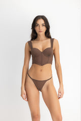 SET CROP TOP AISA ESPRESSO