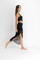 SET CROP TOP & FALDA AISA NEGRO