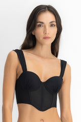 SET CROP TOP & FALDA AISA NEGRO