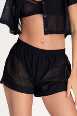 KENDALL BLACK PAJAMA SHORTS