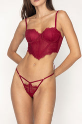 SET CROP TOP AGNES ROJO CHERRY