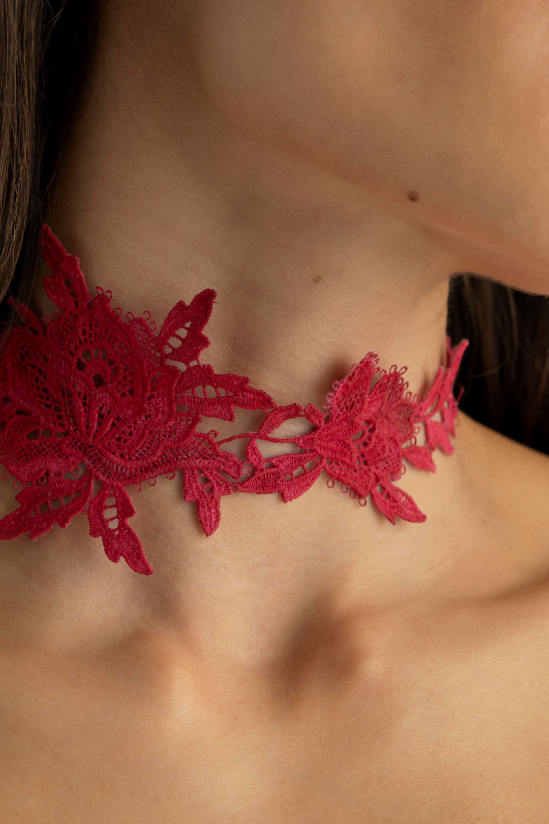 CHOKER AGUSTINA ROJO CEREZA