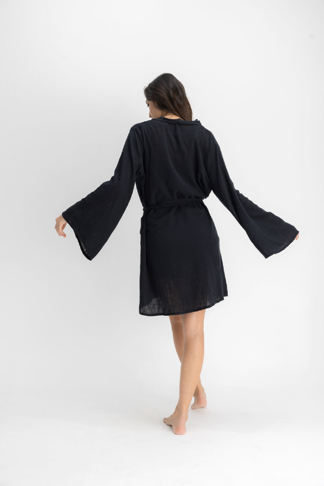 KIMONO COTTON NEGRO